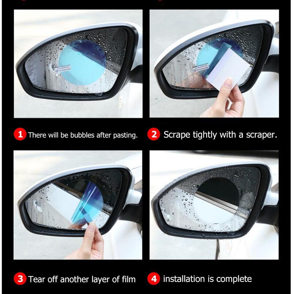 8pcs Anti Fog Car Mirror Window Films Side Rearview Mirror Protective