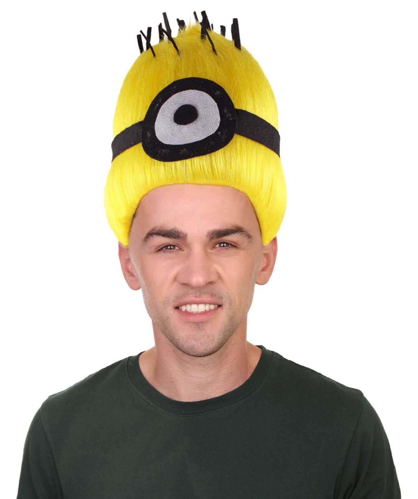 Peluca trolls amarillos HPO para disfraz de fiesta Carl Despicable Me Minions, HM-333A