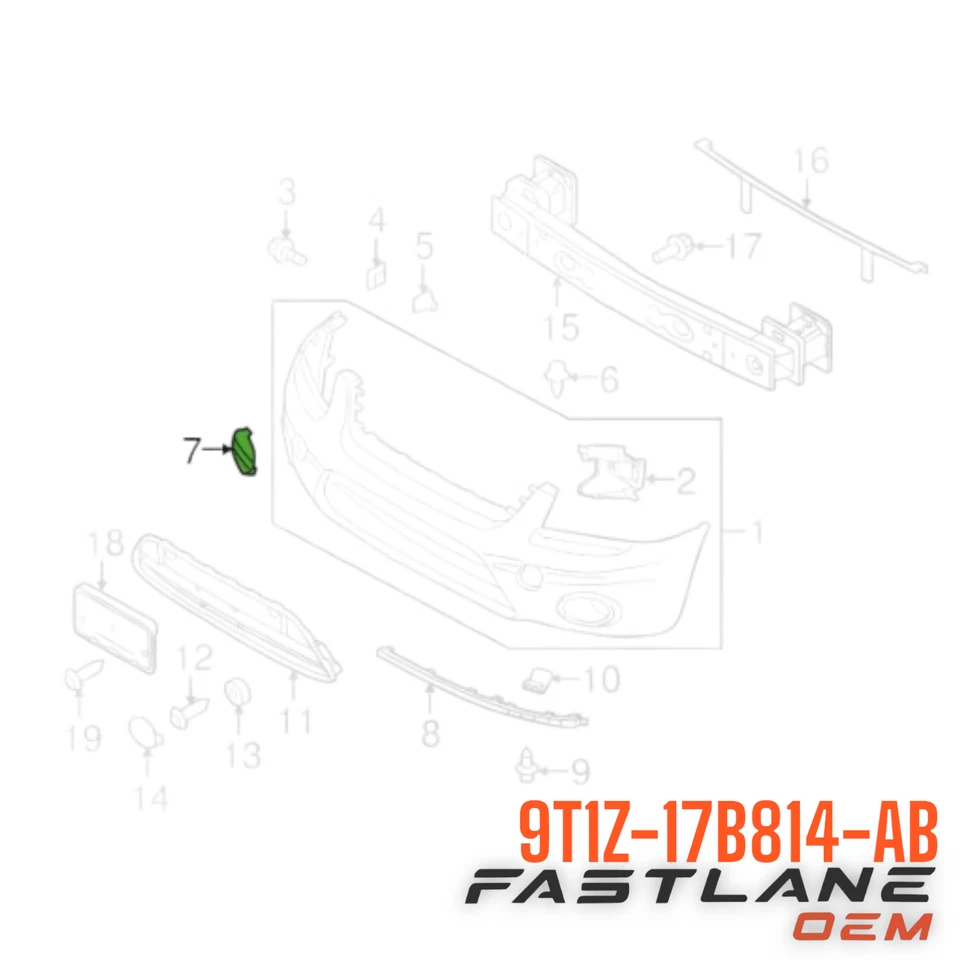 2010-2013 FORD TRANSIT CONNECT SIDE BRACKET COVER NEW OEM 9T1Z-17B814-AB - Image 2 of 4