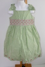 Gymboree Easter Girls Size 6 NWT Dress Flowers Green Gingham Fairy Garden Smock