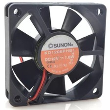 SUNON KD1206PHB1 6015 12V 1.8W 6CM 2-Wire Server Cooling Fan