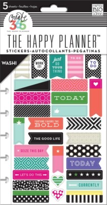 The Happy Planner WASHI STICKER PACK -  5 sheets