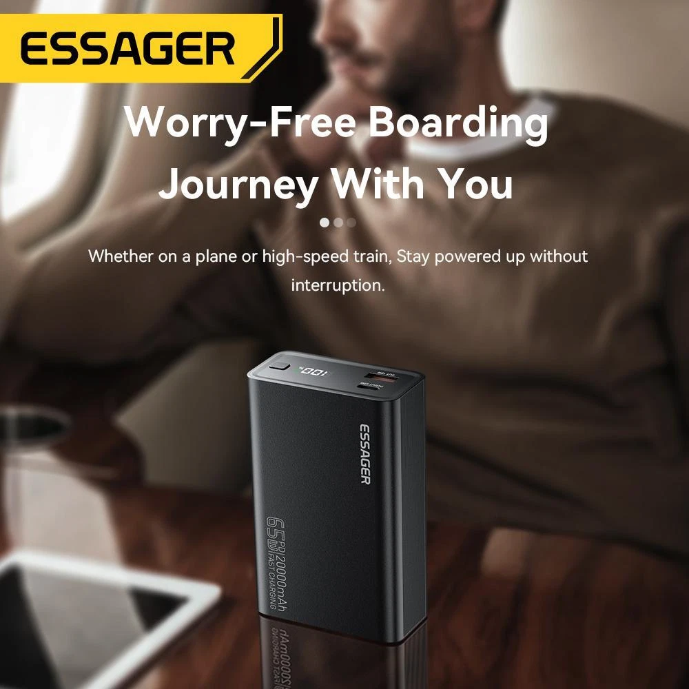 Power Bank 20000mah Mobile Phone Plastic Medium Black 2-usb 5v Backup 65w Power Bank 20000mah Mobile Phone Plastic Medium Black 2-usb 5v Backup 65w