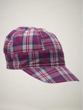 NWT BABY GAP    PLAID BASEBALL CAP RED  BLUE HAT BOY GIFT 12-18 MON