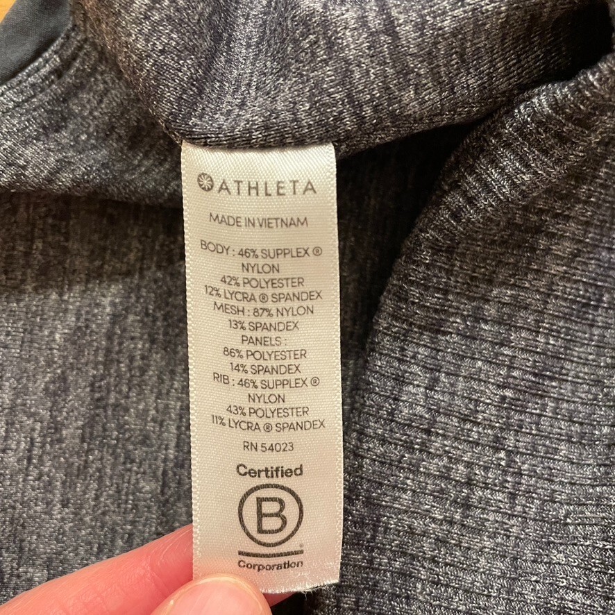 Athleta Size Small Heather Gray Excursion Hybrid … - image 6