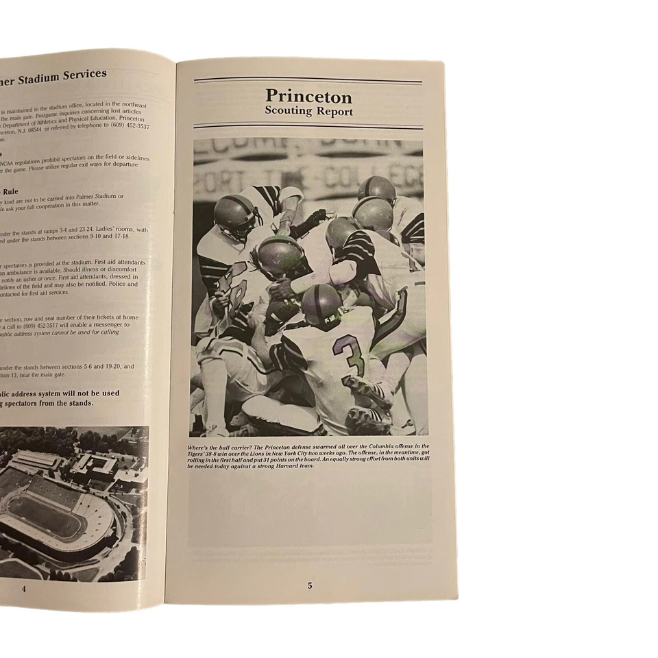 October 27, 1984 Princeton Athletic News Harvard Football Game Program Good - Image 3 of 4