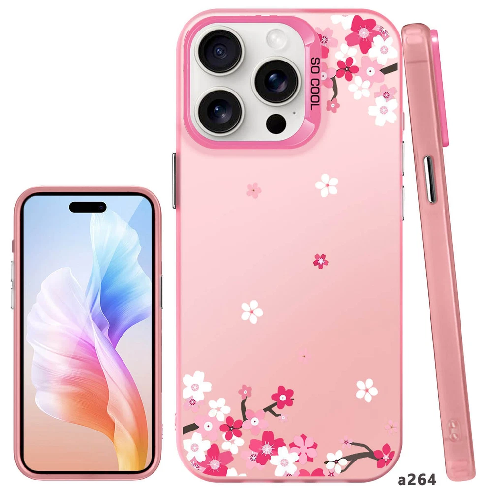 Floral Shockproof Phone Case for iPhone 15 Pro Max 14 16 Samsung S23 S24