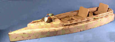Duck hunting boat - 1/12 scale  dollhouse miniature