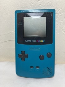 Nintendo Game Boy Color Teal Console W 2 Games Super Mario Land 2 & Terminator 2