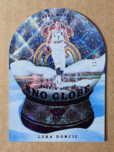 2023-24 Euroleague Crown Royale Luka Doncic #1 Purple Sno Globe 13/25 Lakers