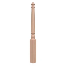 Stair Parts 4010 43 in. x 3 in. Unfinished Red Oak Pin Top Starting Newel Post f