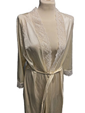 Vintage Ladies Loungewear Robe Lace Nylon Gently Pre-owned 1980s