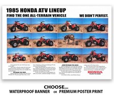 Poster poster volantino linea Honda ATC 1985 pubblicità brochure OEM specifiche