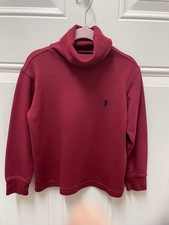 Toddler Polo Ralph Lauren Cranberry Red 100 Cotton Turtleneck Pullover 3 T