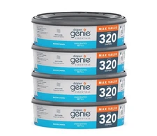 Diaper Genie Essentials round Refill 8-Pack | Holds up to 2560 Newborn Diapers |