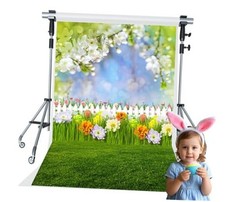 Easter Backdrop for Photography Fabric Easter Photo Props Spring Eggs Sky 5X7ft