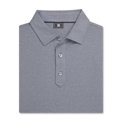 NEW FOOTJOY S/S PRODRY SOLID LISLE POLO GOLF SHIRT, HEATHER CHARCOAL, X-LARGE