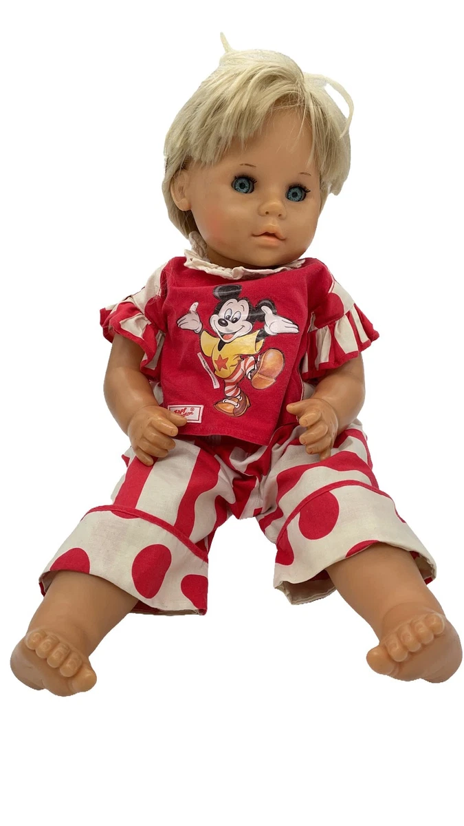 Zapf Creation Vinilo Tela Muñeca Rubia Vintage Mickey Mouse Conjunto...
