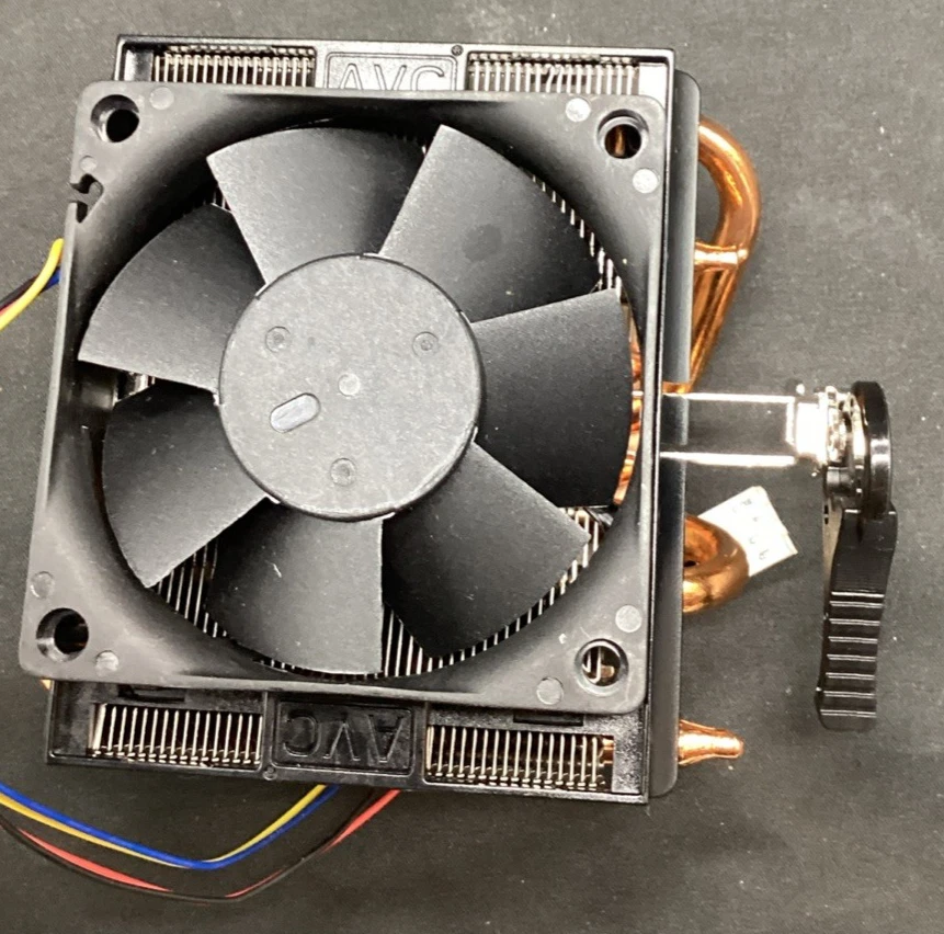 Vtg AMD AVC Z7UH40Q001 Copper Pipe CPU Cooler Fan - Rare - Ships Free - Image 2 of 4