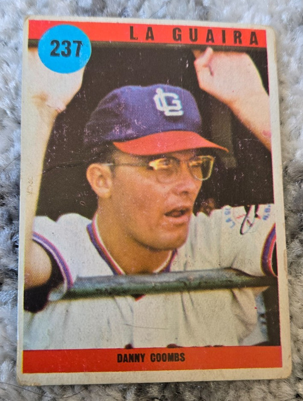 1970 OVENCA VENEZUELAN CARD DANNY COOMBS PADRES ASTROS COLT 45'S LA GUIARA # 237