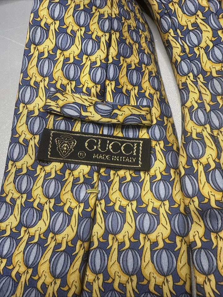 古驰领带 100% 真丝意大利制造 — 第 4/4 张图片