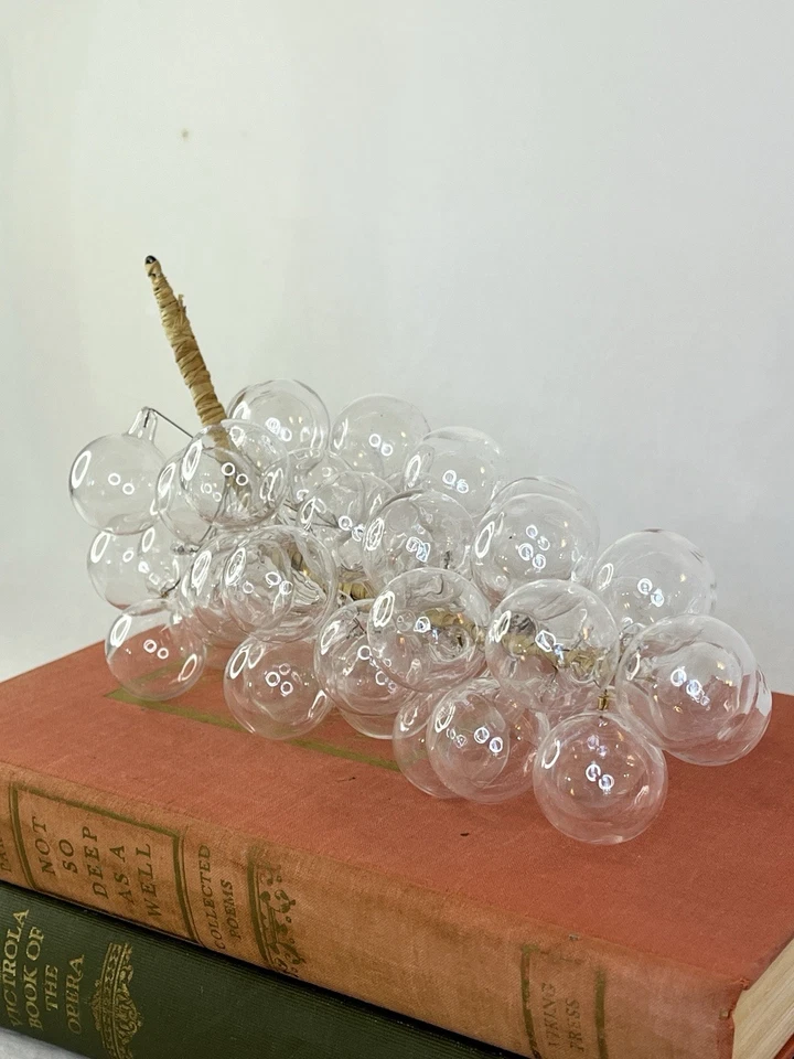 Racimos de uva de vidrio MCM vintage decorativos acento de vidrio soplado a mano Foto 3 de 4