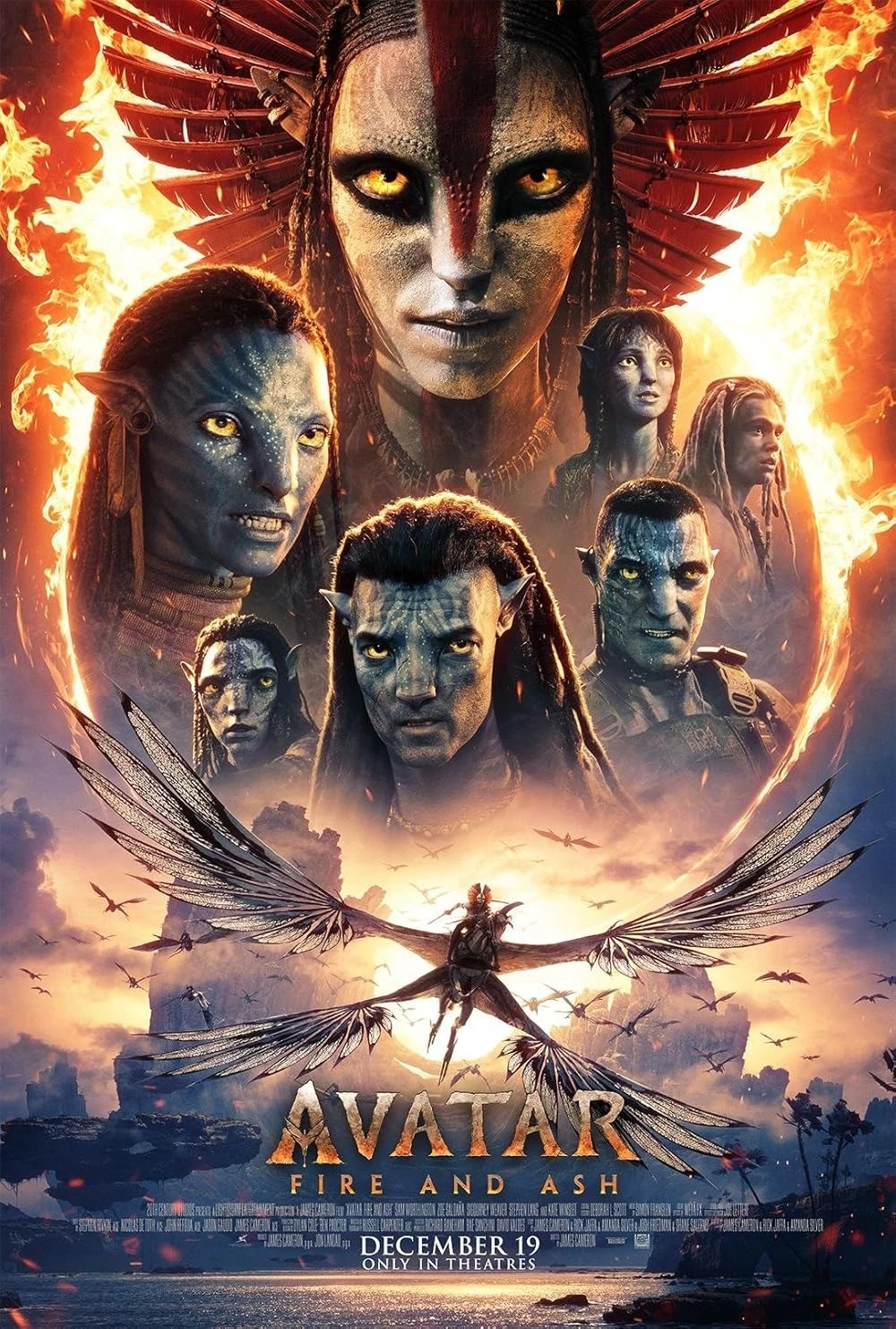 Avatar Fire & Ash 2025 Vertical Poster