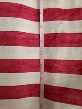 Dusty Red And Beige Striped Fabric