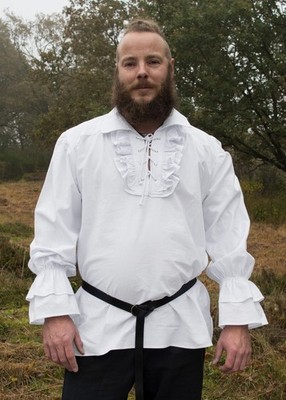 medieval pirate shirt white