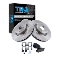 TRQ Front Brake Pad and Rotor Set Ceramic Compatible with 2017-2019 Subaru BR...