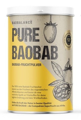 Baobab Pulver 1 kg (2 x 500g) | 100% Rohkost | Affenbrotbaum | ohne Zusätze