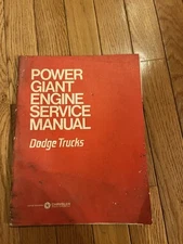 Dodge Power Giant Engine Service Shop Repair Manual