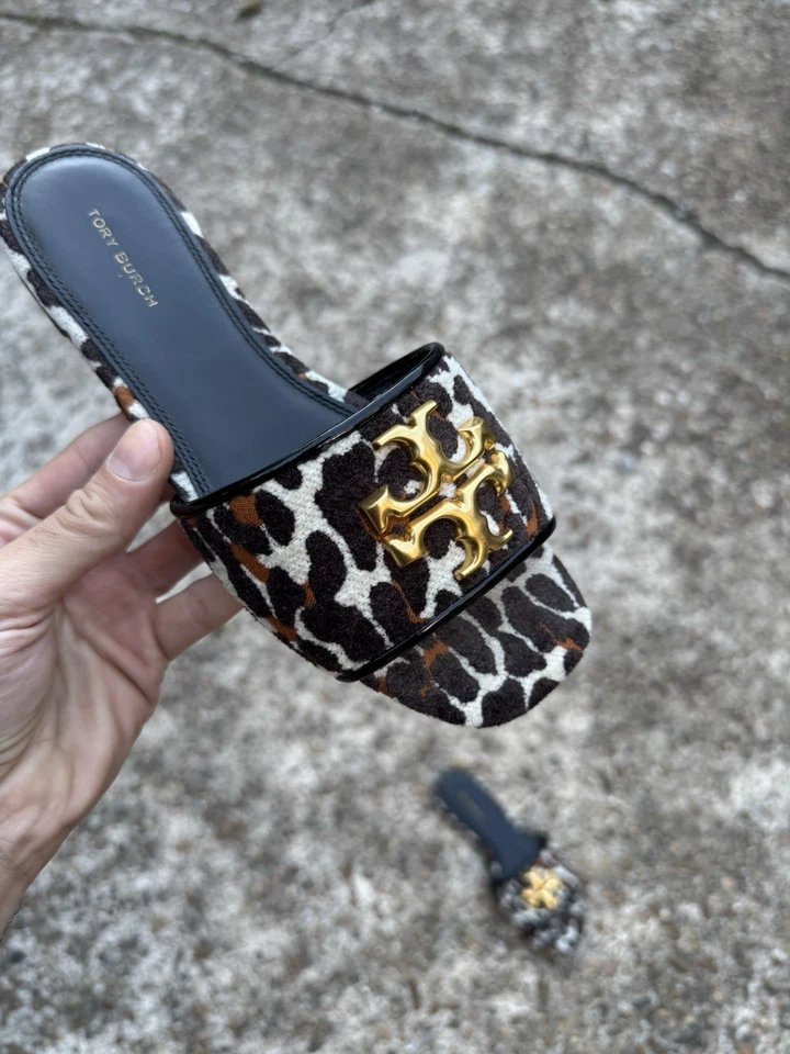 Tory Burch Eleanor Reva Leopardo Diapositiva Plana A Para Mujer Talla 7 ¡¡BONITO!!! Foto 2 de 4
