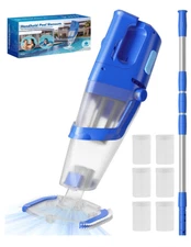 Cordless Handheld Pool Vacuum Cleaner w/ Telescopic Pole – 26.5 GPM Suction-USED