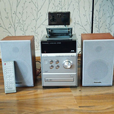 Panasonic SA-PM33DB DAB CD/MP3 Cassette Stereo System w/ Speakers & Remote
