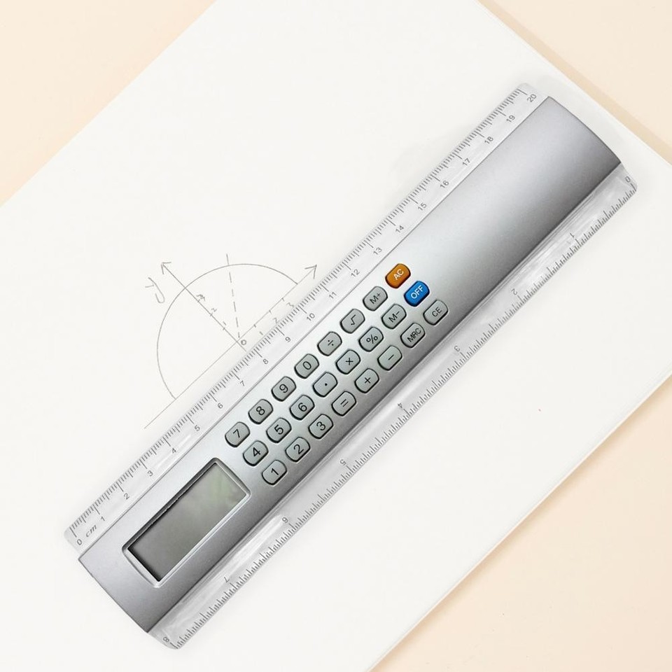 20cm 8 Digit Ruler Calculator Multifunctional Counting Handheld Size ...