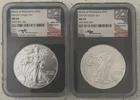 2016(P) & 2017(P) American Silver Eagle “PHILLY STRUCK" NGC MS-69 J Mercanti Sig