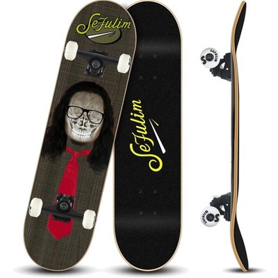 Skateboard 31 Zoll 8 Zoll Ahornholz Cruiser Trickboard für Anfänger Teens