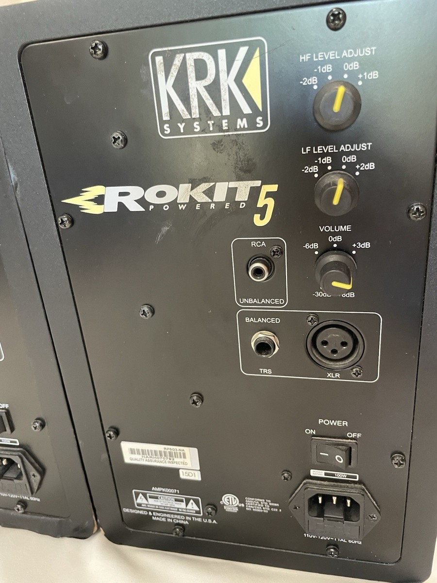 KRK Rokit 5 RPG2 Studio Speakers Pair XLR AUX Power Cables | eBay