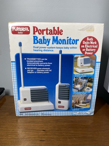 VTG PLAYSKOOL Baby Monitor & Receiver 5590-PS Rare with box! 1990 TESTED WORKING