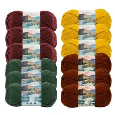 (12 Pack) Lion Brand Yarn 135-005 Hometown Bulky Yarn, Cornucopia Pack