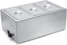 SYBO Food Warmer Commercial Grade Stainless Steel Bain Marie Easy to Clean Steam