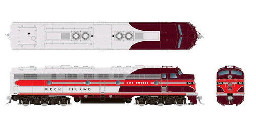 SONIDO RAPIDO 28562 ESCALA HO EMD E8A y cohete DCC ROCK ISLAND #646 | Zustand: New