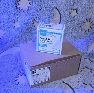 Medline SurePrep Rapid Dry No-Sting Barrier Film Skin Protectant Wipes 1mL 25ct