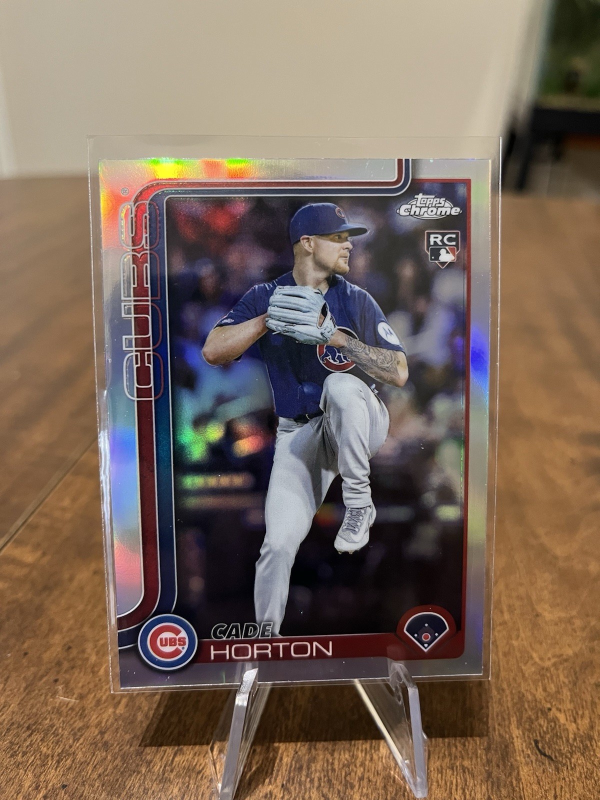 2025 Topps Chrome Update #USC63 Cade Horton Refractor. Chicago Cubs Rookie Card