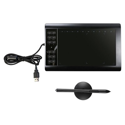 Professional 10''x6'' Digital Graphic Drawing Tablet + Battery-free pen ,16 Keys