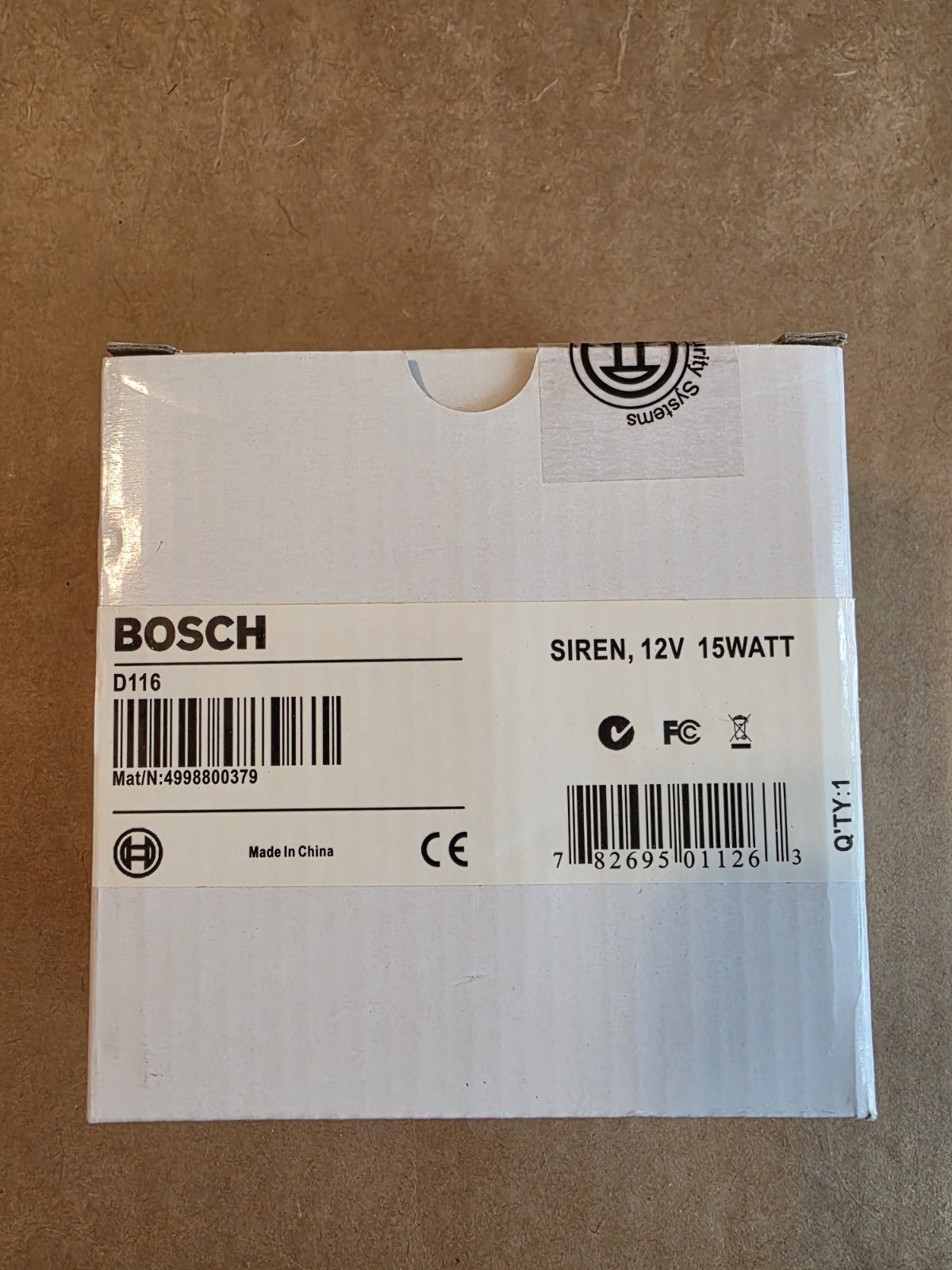 Bosch D116 12V, 15W Dual Tone Siren - Brand New - Factory Sealed