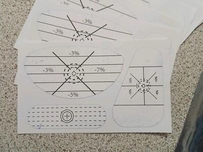 Golf Trainingshilfe. Clubface Impact Aufkleber für Driver und Eisen + Liegewinkel.