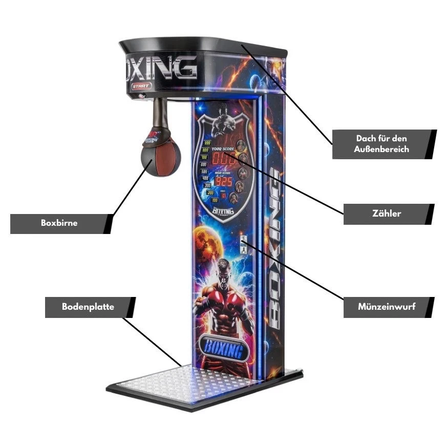Boxautomat Kraftmesser Boxing Machine Kirmes Schausteller Unterhaltungsautomat - Bild 2 von 3