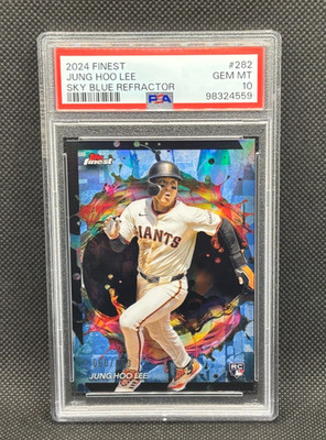 Jung-Hoo Lee RC Rare Sky Blue 060/150 - PSA 10 Gem Mint - 2024 Topps Finest #282
